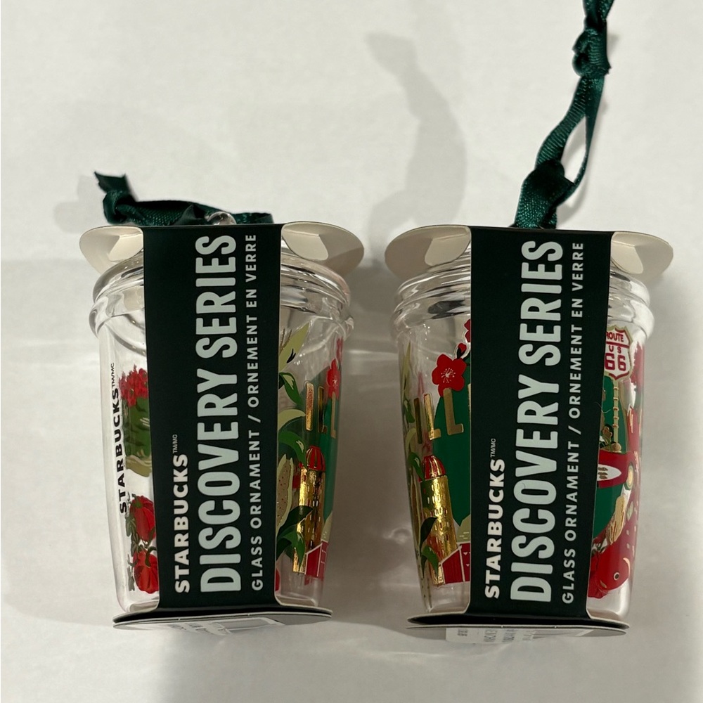 Starbucks Illinois Discovery Series Glass Ornaments 2025 Edition (Set of 2)